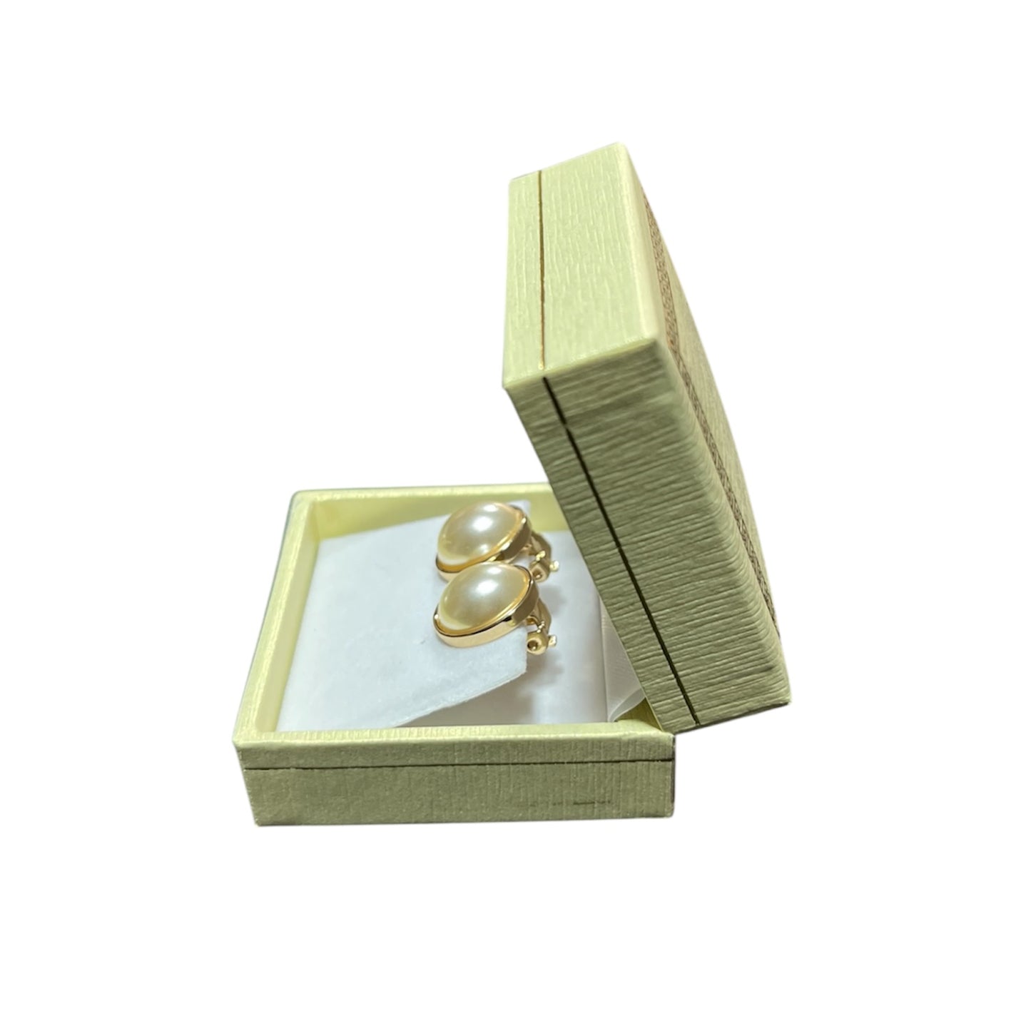Aros Perlas de Mallorca bañados en oro 18K Ovalado con Clip