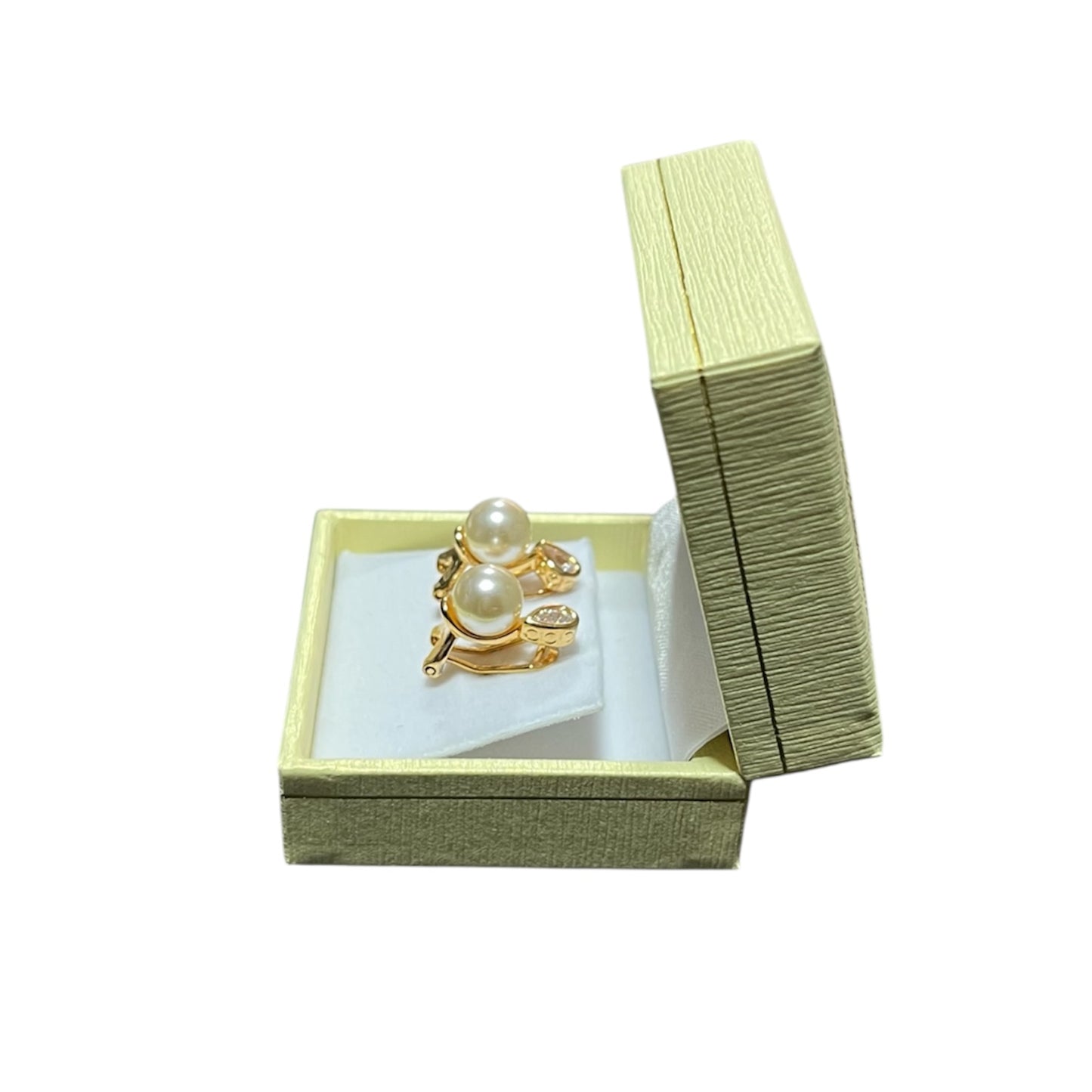 Aros Perlas de Mallorca enchapado en oro 18K Broche Omega Circón Gota 8mm