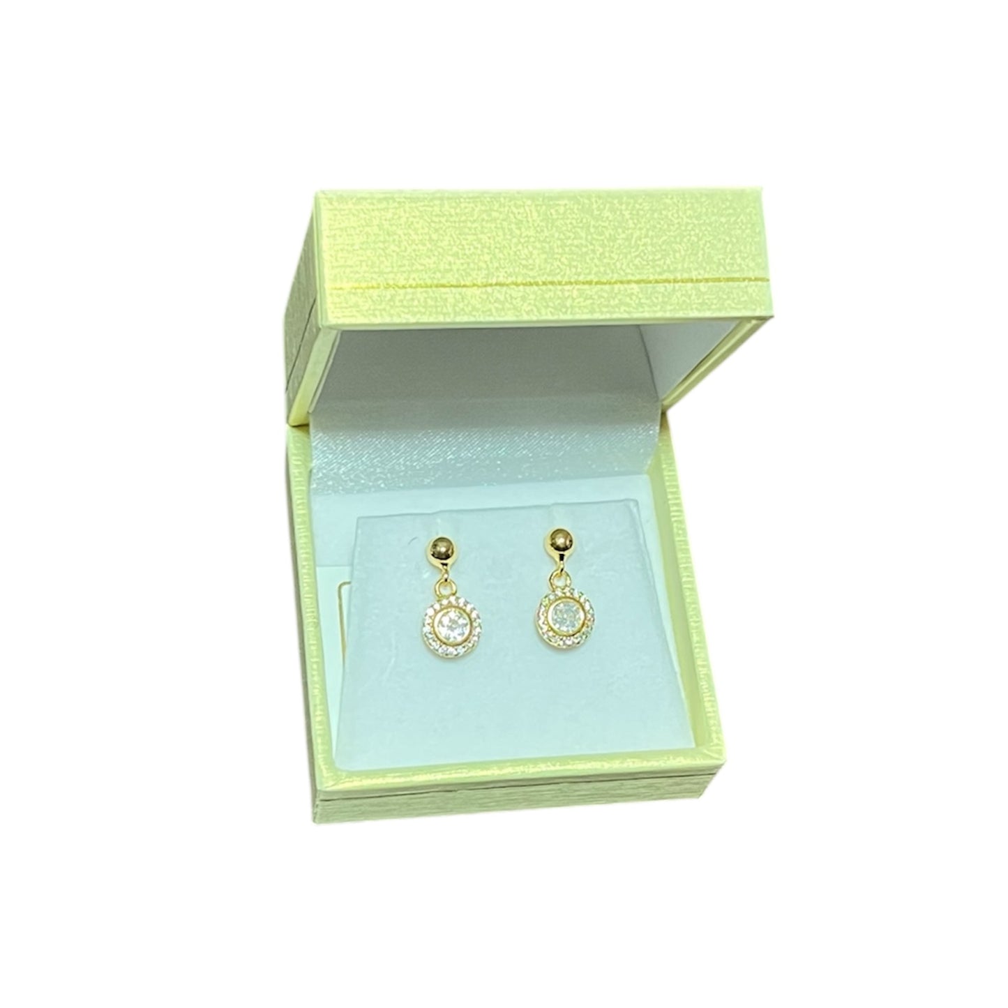 Aros de Mallorca enchapado en oro 18K Vaioleth Circón Blanco