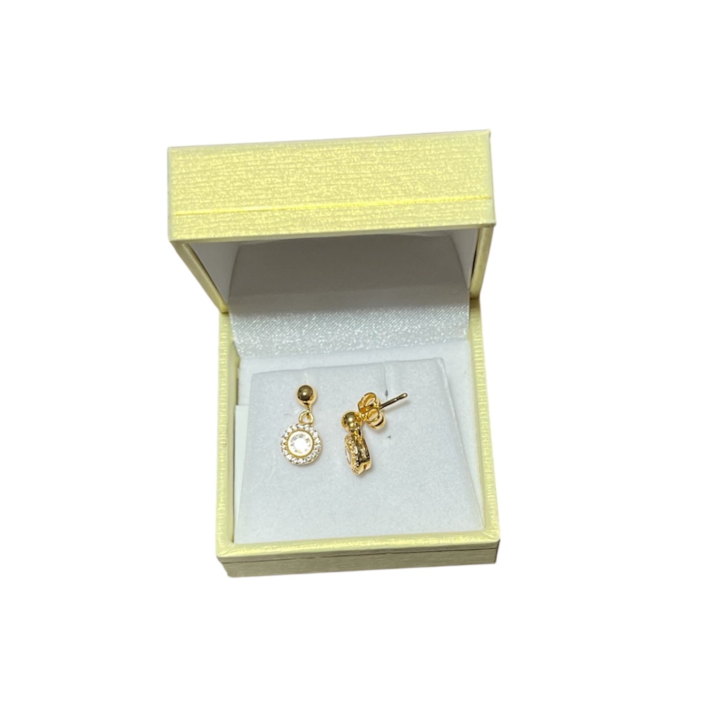 Aros de Mallorca enchapado en oro 18K Vaioleth Circón Blanco
