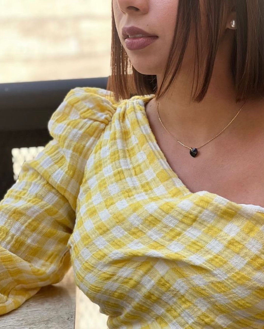 Collar de Corazón con cristal Swarovski enchapado en oro de 18K
