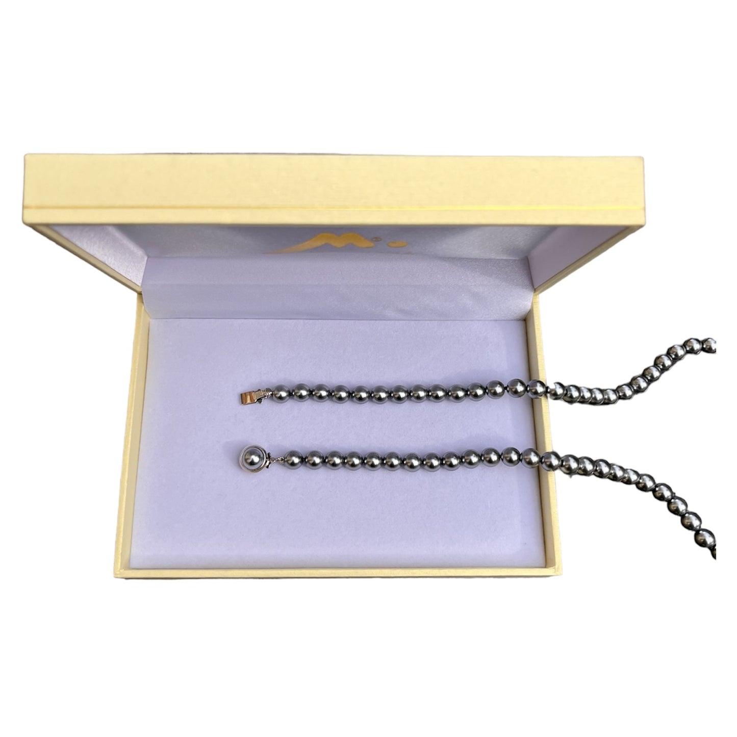 Collar de Perlas Gris