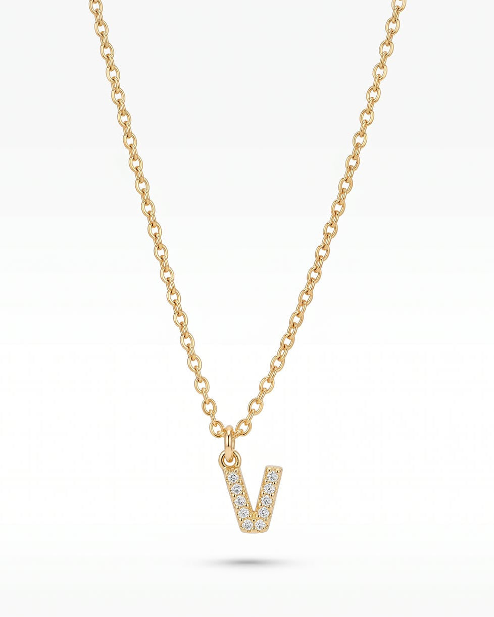 Collar de Inicial| Baño en Oro 18K