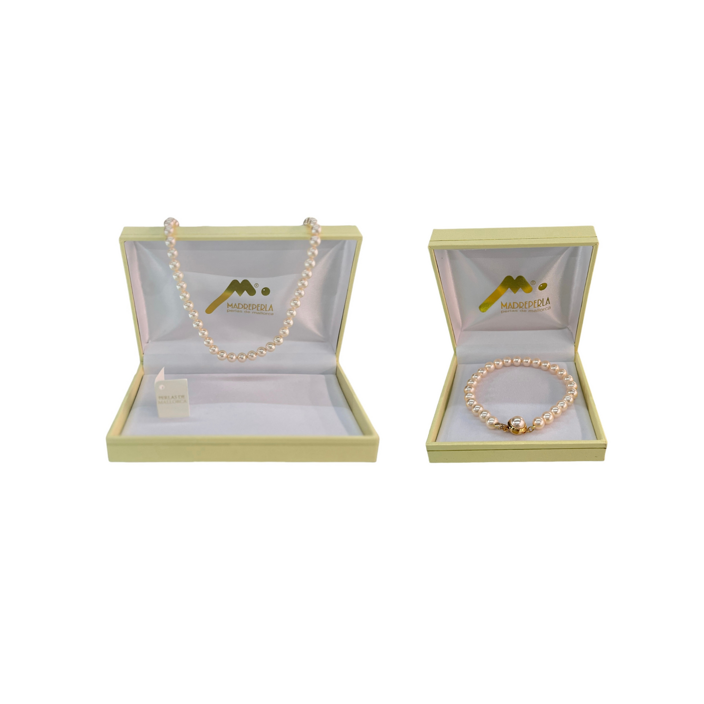 Set de Collar de Perlas 6MM mas Pulsera 19 cm