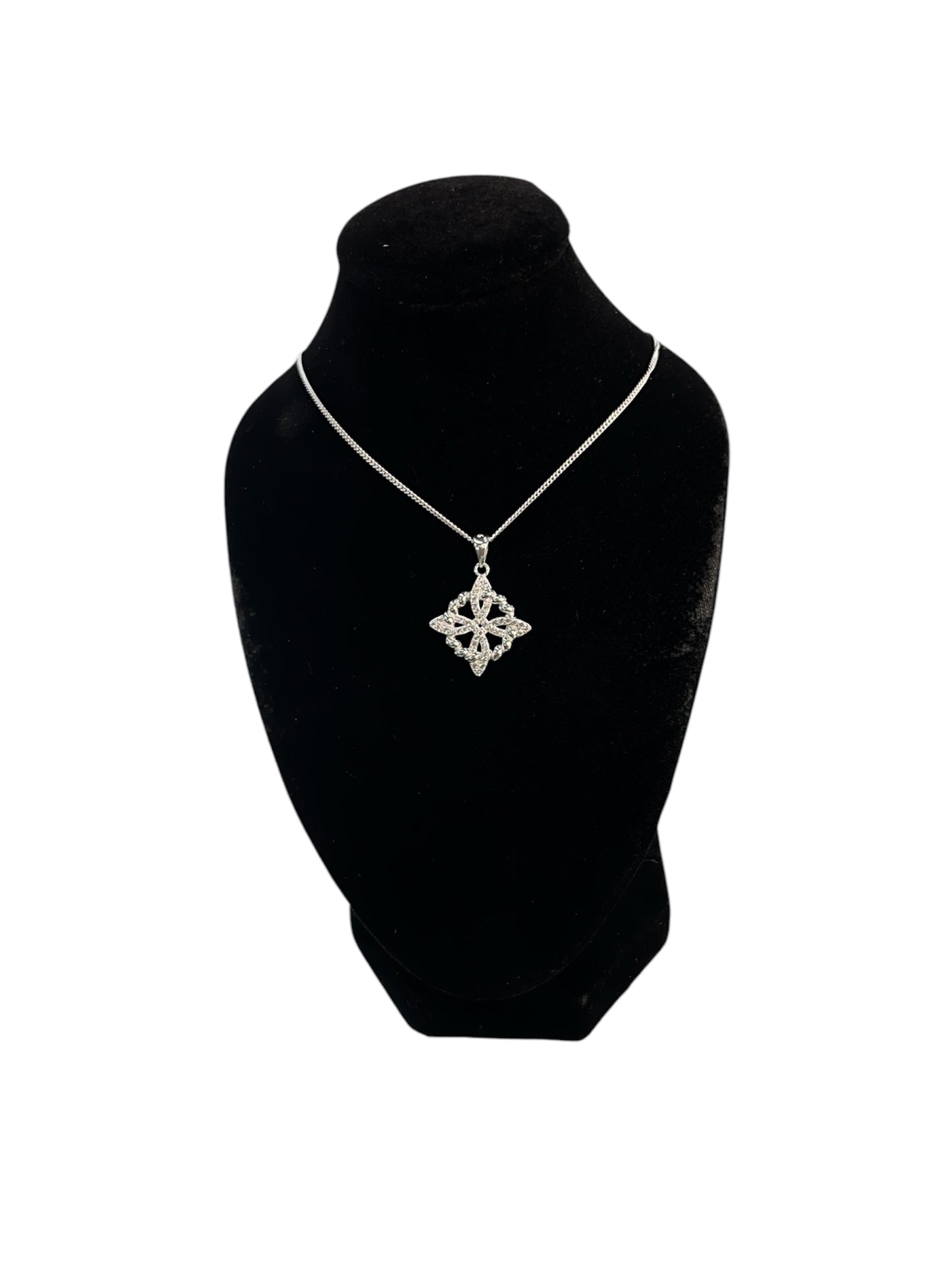 Collar Plata 925 Nudo de Brujas con punto de luz