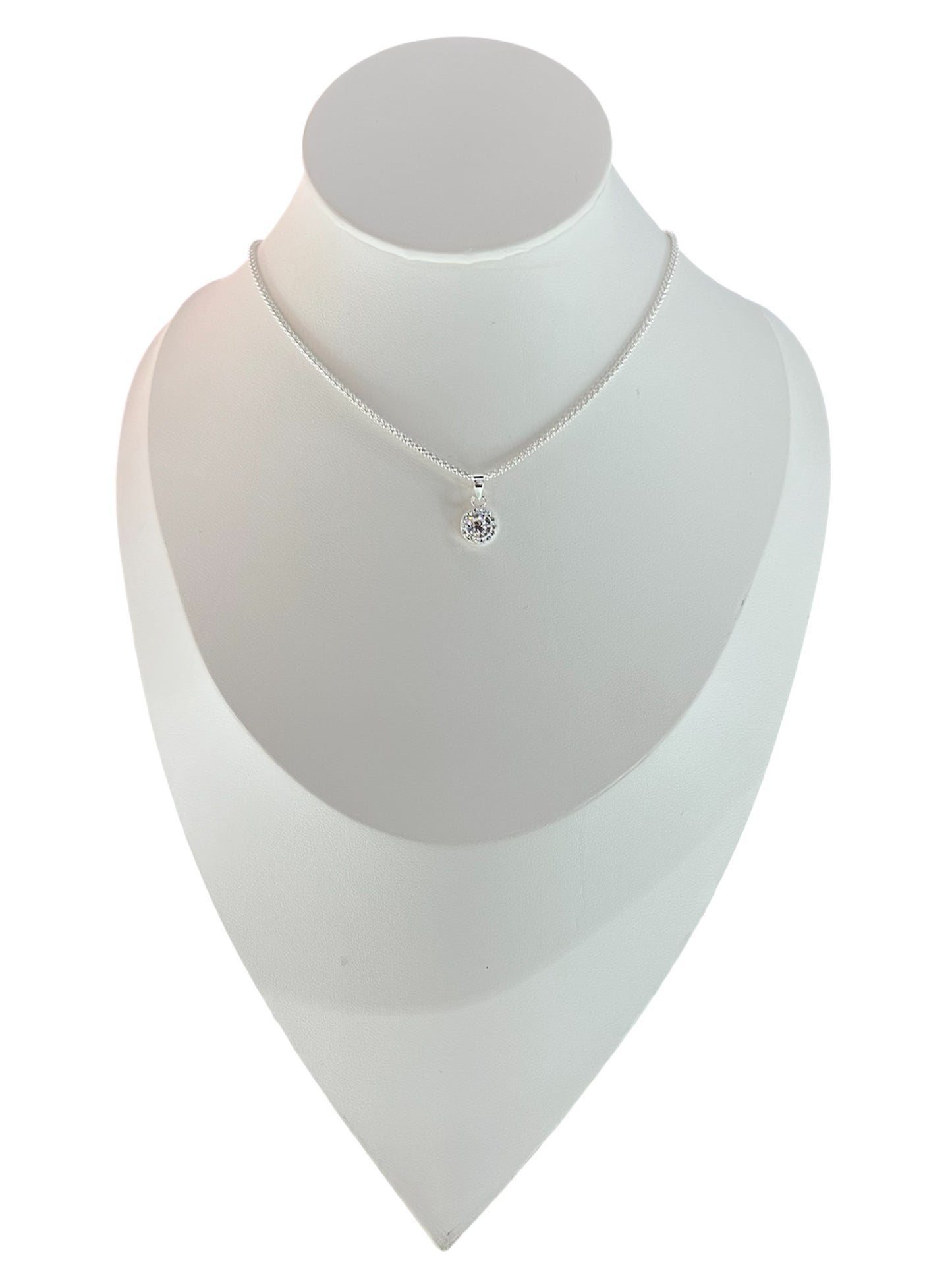 Collar Plata 925 Punto de Luz con micro circones