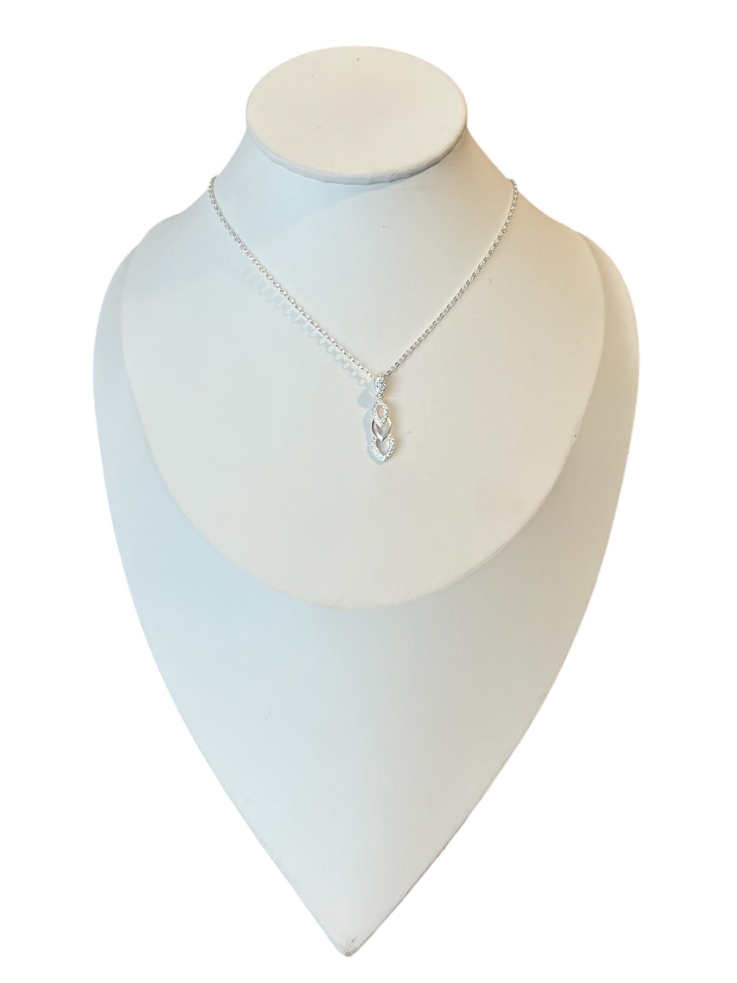 Collar Plata 925 Colgante largo con micro circones