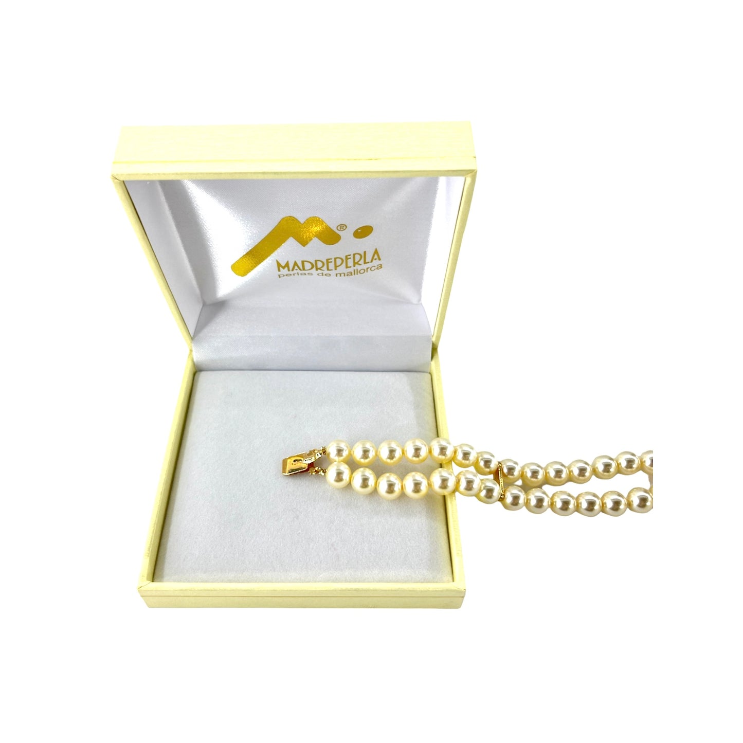 Set de Collar de Perlas Doble mas Pulsera Doble