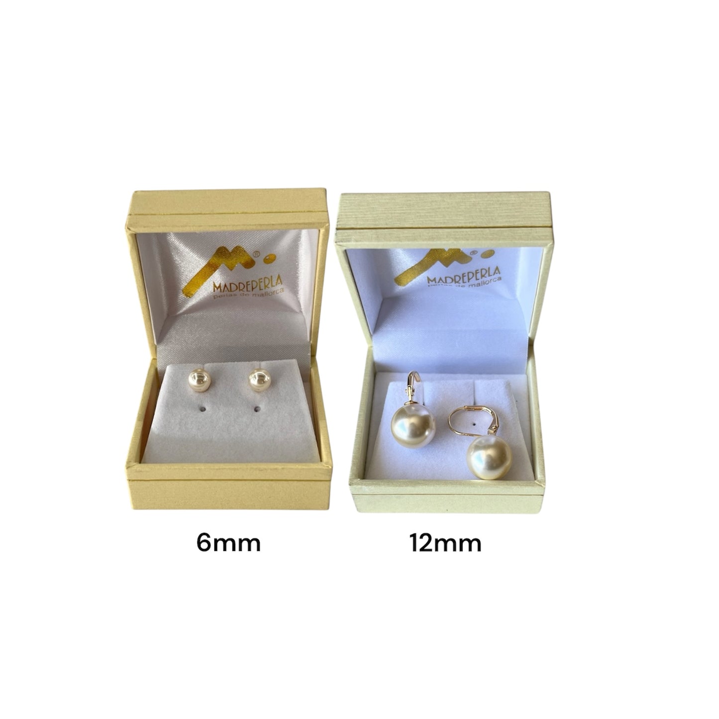 Set Aros Perlas Mallorca Pegados 6mm mas Argollas