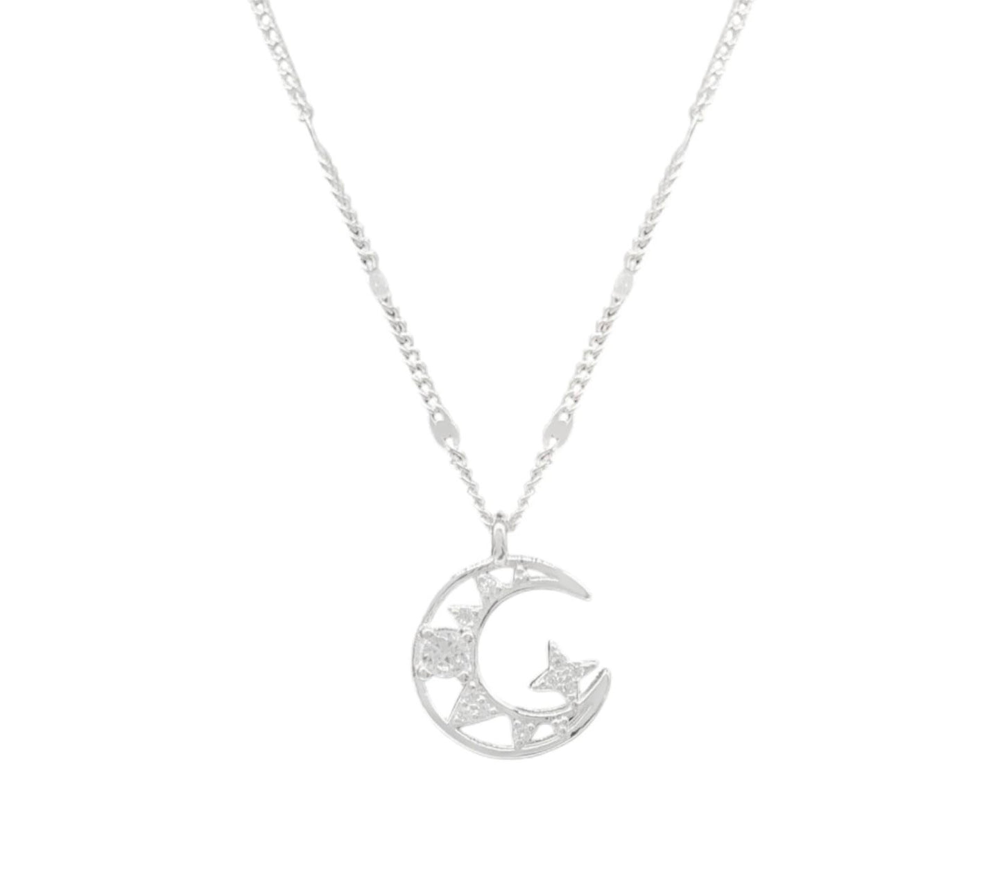 Collar Luna y Estrellas con Brillo ✨