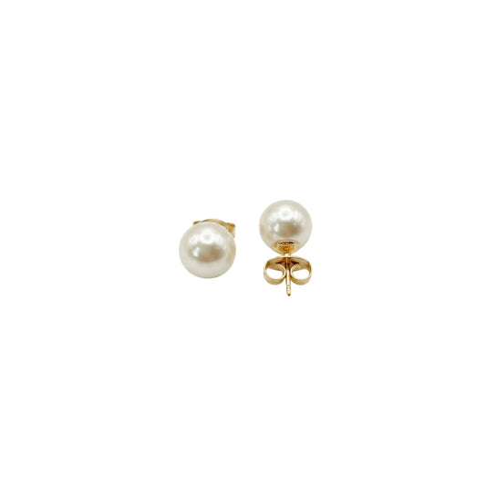 Aros Pegados Perlas Mallorca 10mm enchapado en oro 18K