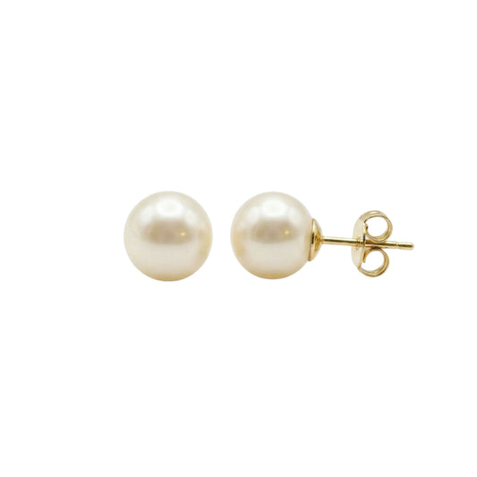 Aros Pegados Perlas Mallorca 12mm enchapado en oro 18K