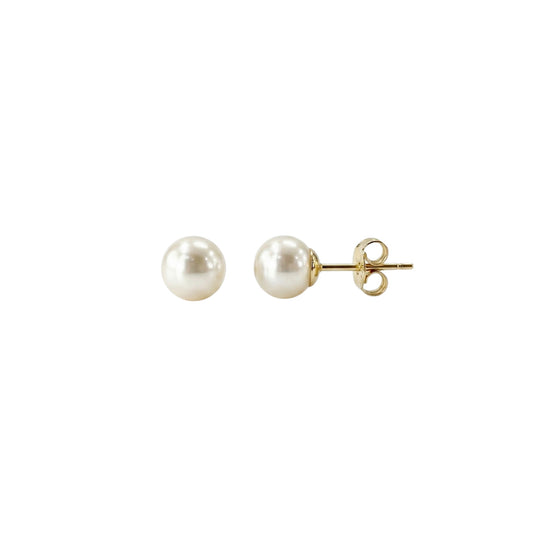 Aros Pegados Perlas Mallorca 7mm enchapado en oro 18K