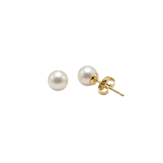 Aros Pegados Perlas Mallorca 8mm enchapado en oro 18K