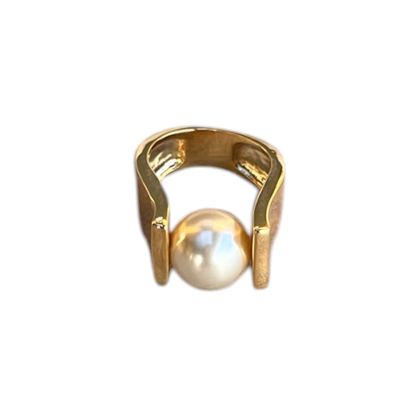 Anillo Perlas de Mallorca 12mm - Bañado en Oro 18K
