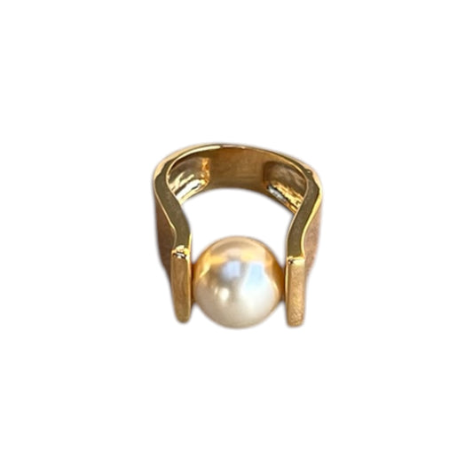 Anillo Perlas de Mallorca 12mm - Bañado en Oro 18K