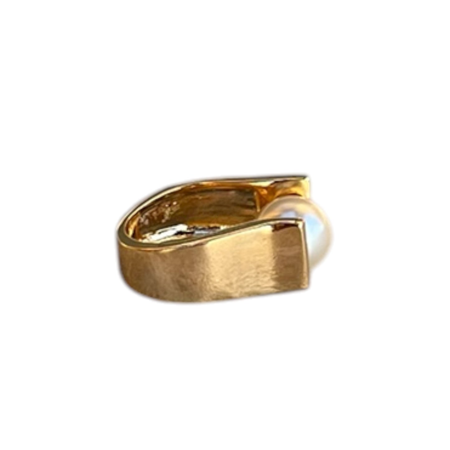 Anillo Perlas de Mallorca 12mm - Bañado en Oro 18K