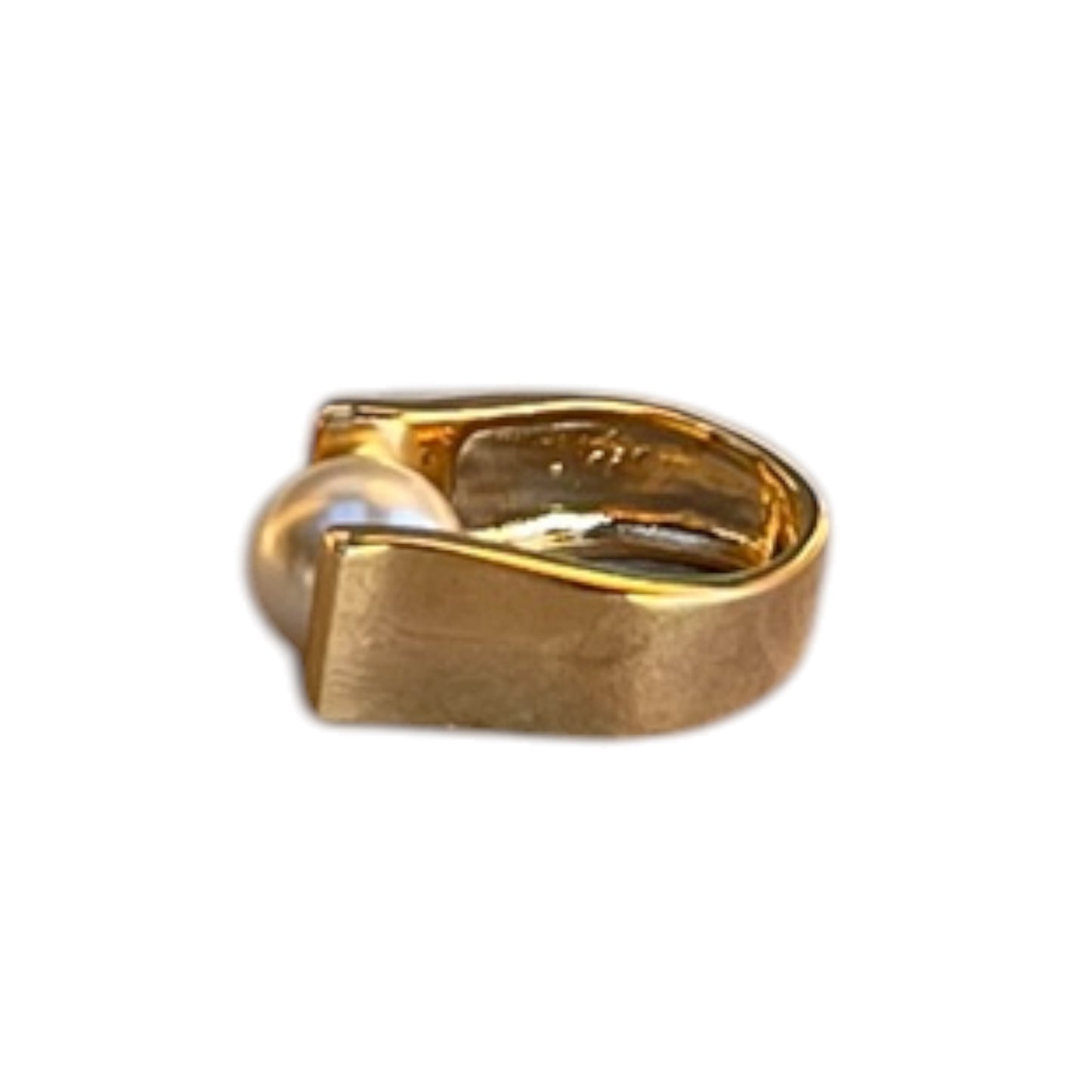 Anillo Perlas de Mallorca 12mm - Bañado en Oro 18K