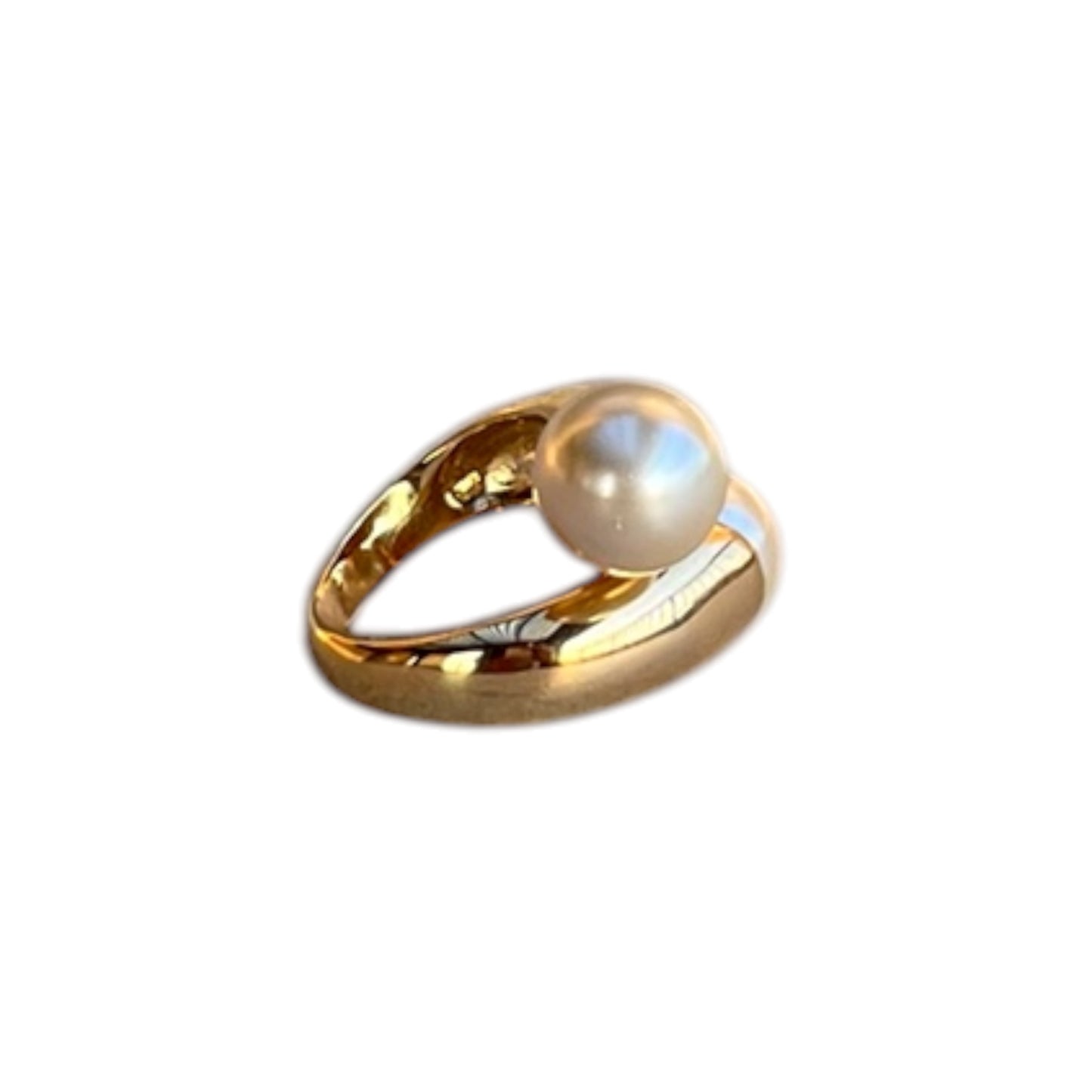 Anillo Perlas de Mallorca Doble 10mm - Bañado en Oro 18K