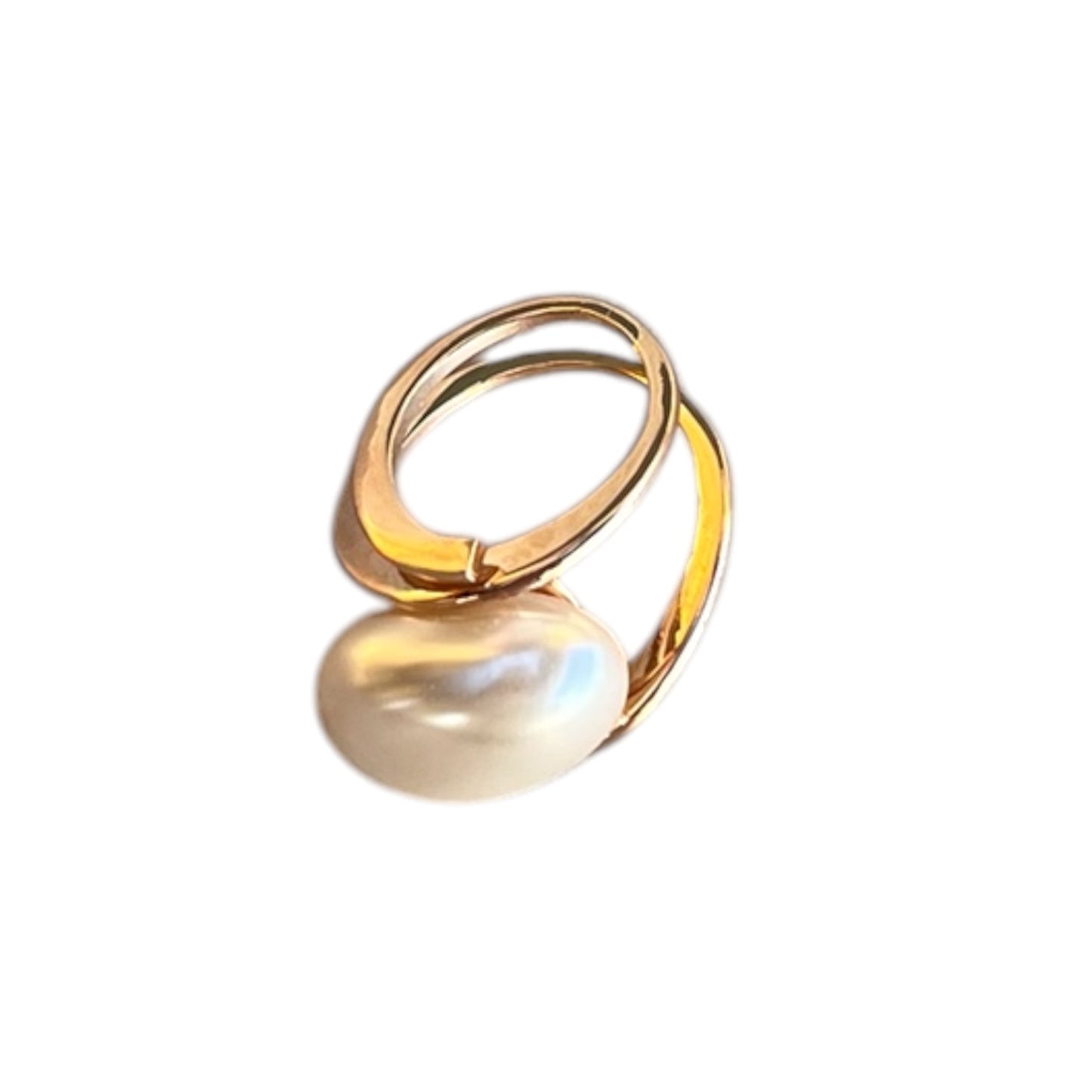 Anillo Perlas de Mallorca Ovalado - Bañado en Oro 18K