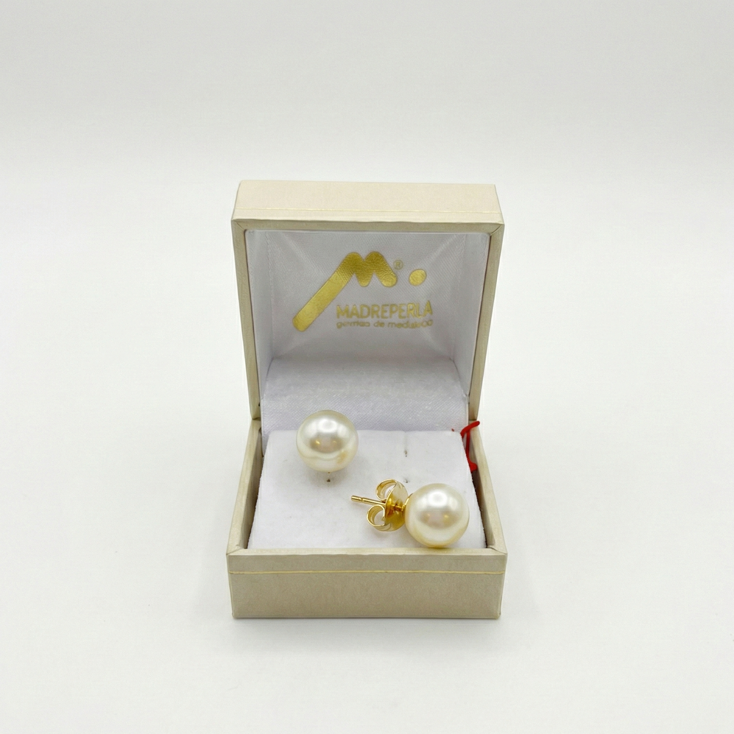 Aros Perlas Mallorca 10mm Enchapado en Oro 18K, joyería Mare Rosato