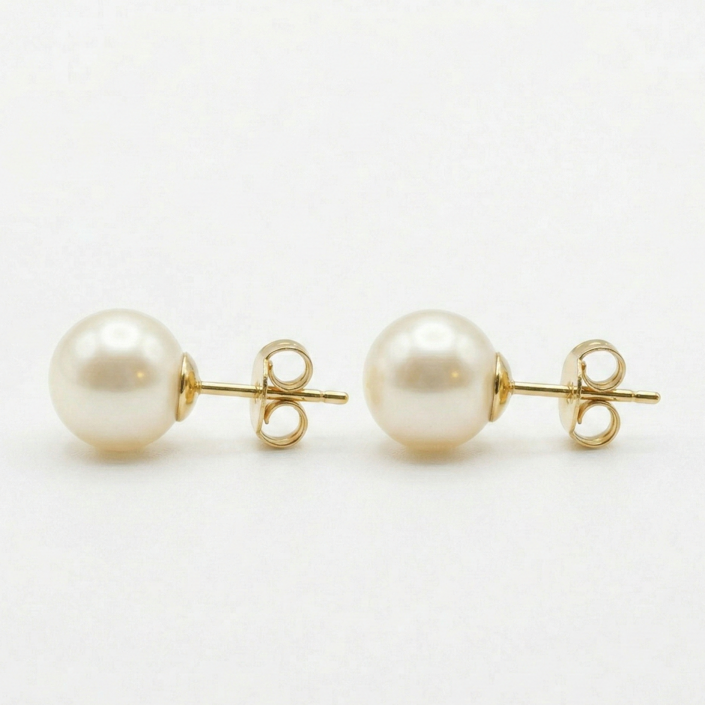 Aros Perlas Mallorca 10mm Enchapado en Oro 18K, joyería Mare Rosato