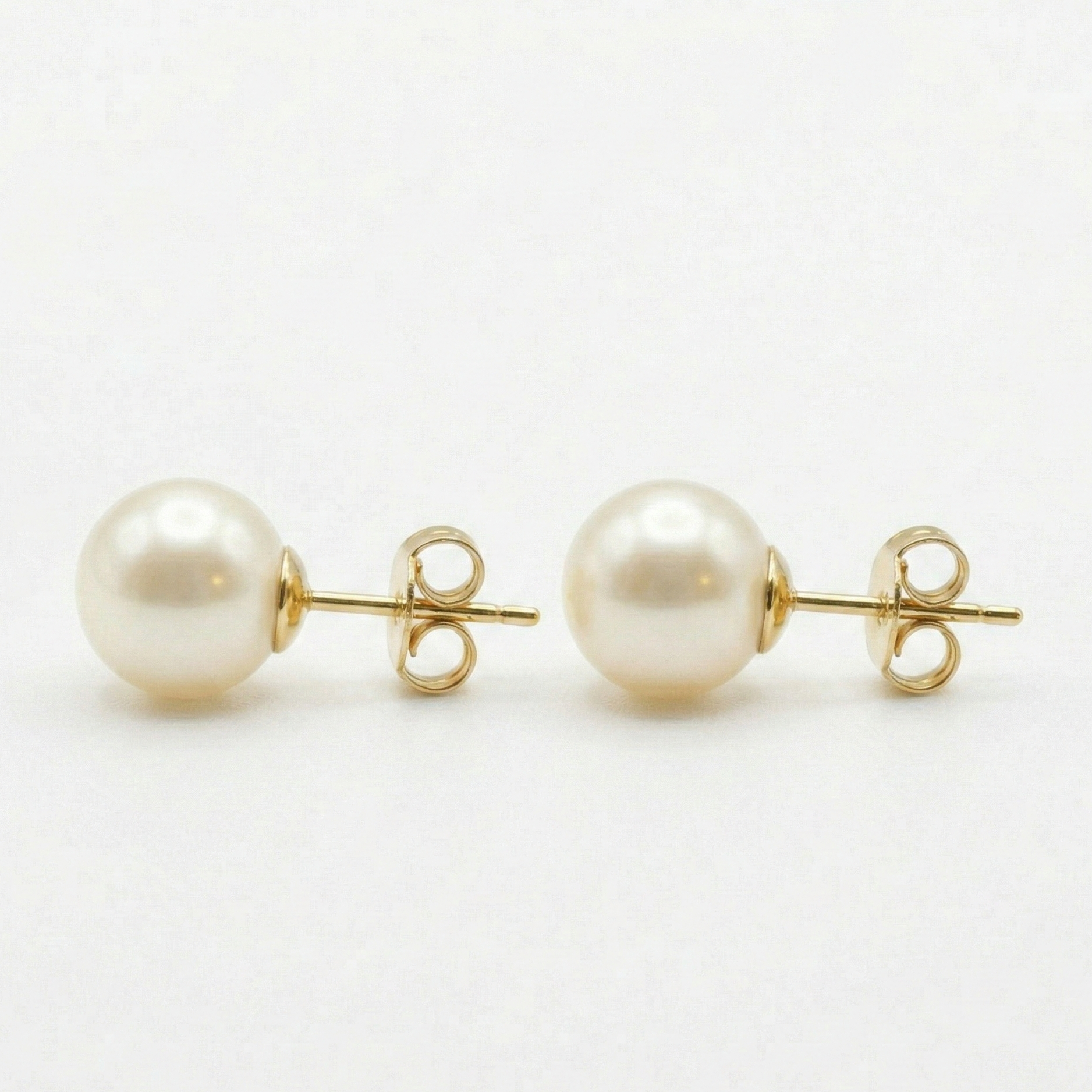 Aros Perlas Mallorca 10mm Enchapado en Oro 18K, joyería Mare Rosato