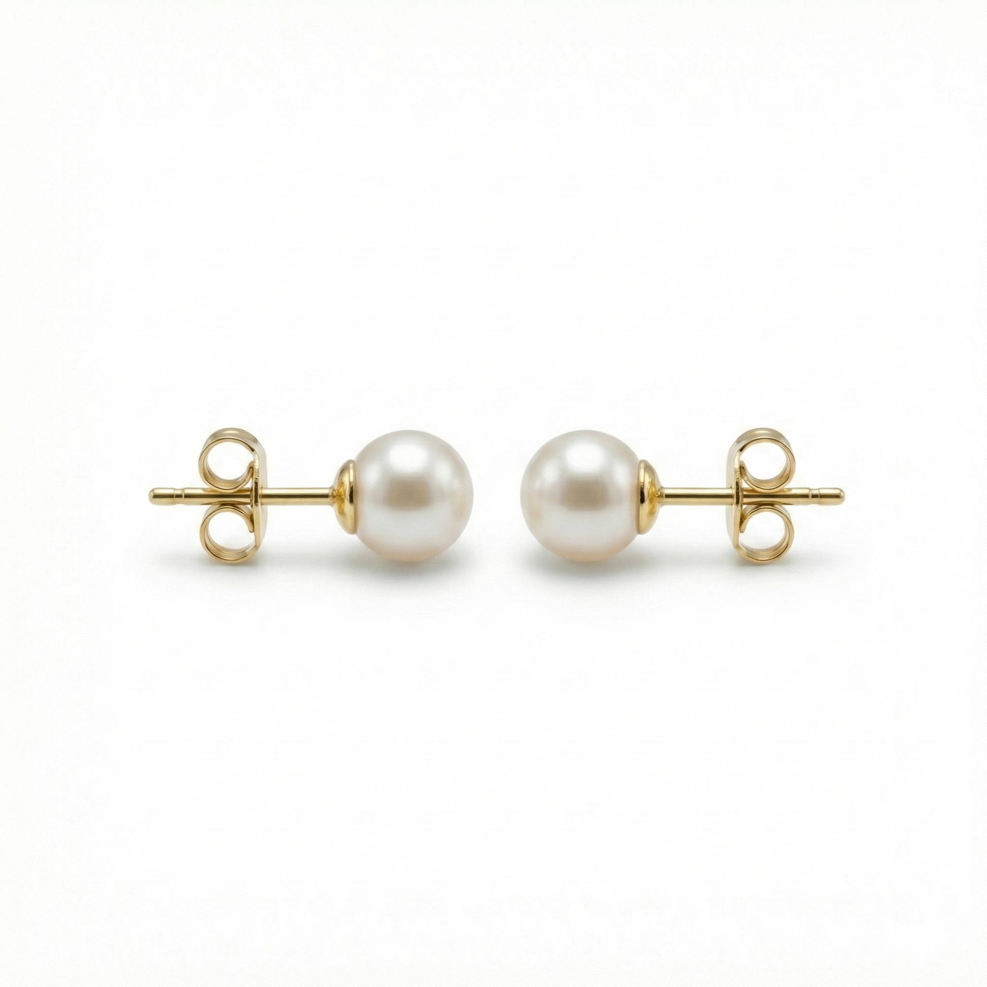 Aros Perlas Mallorca 8mm enchapado en oro 18K, joyería Mare Rosato