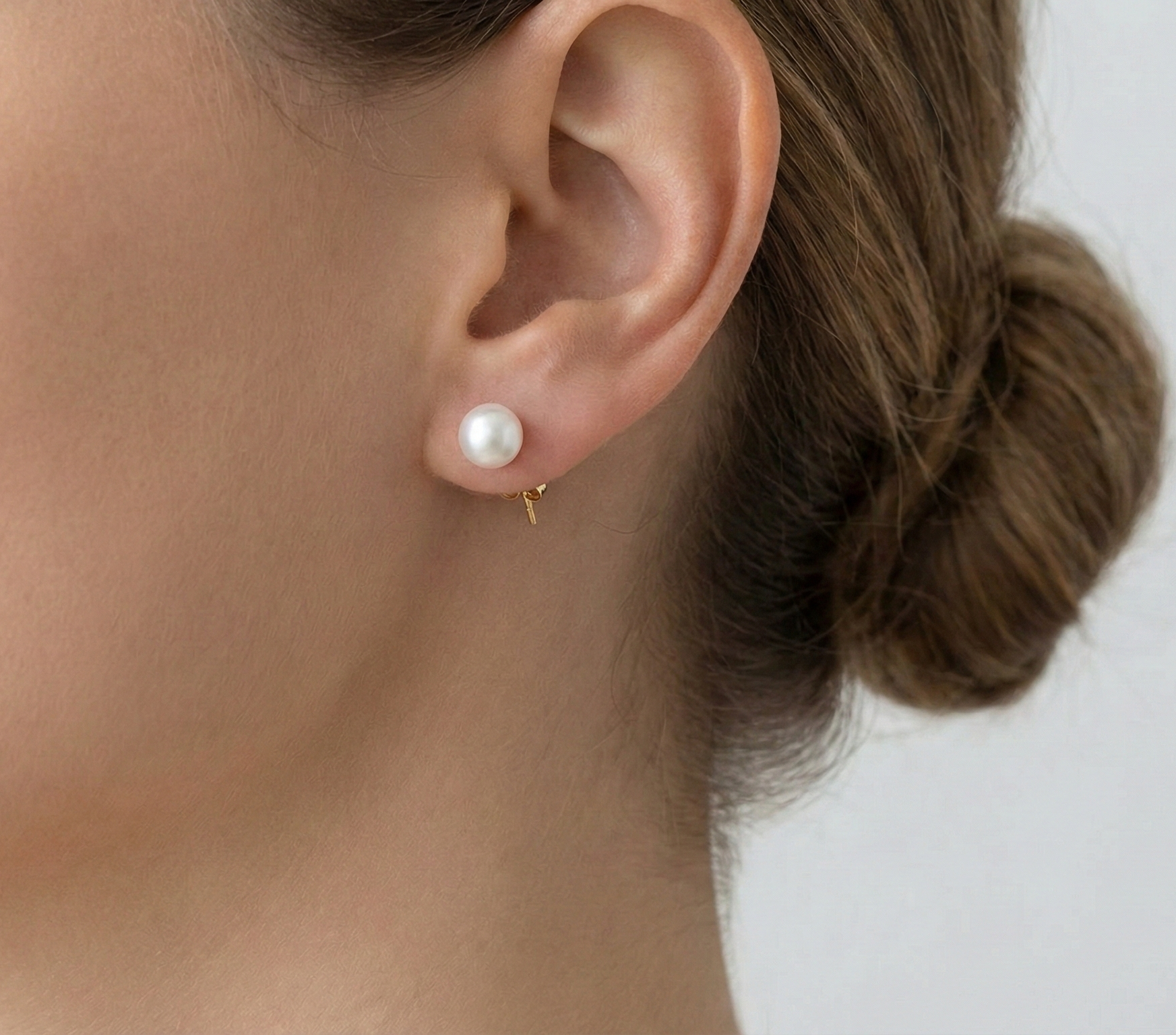Aros Perlas Mallorca 9mm enchapado en oro 18K, joyería Mare Rosato