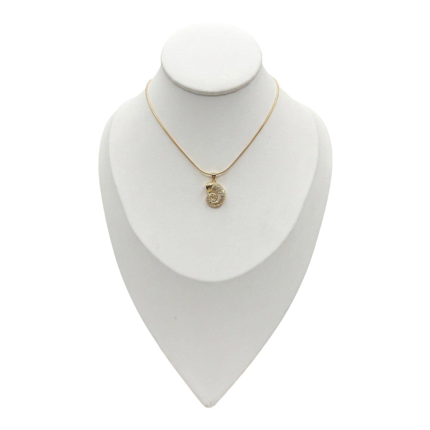 Collar Caracol Bañado en oro 18k, joyería Mare Rosato