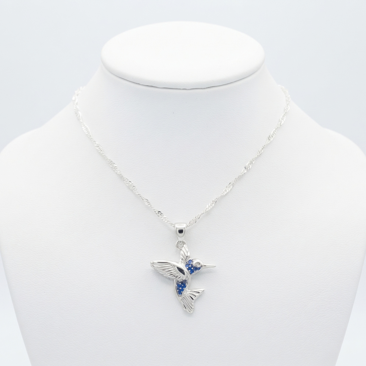 Collar Colibrí Plata 925 con Circones Zafiro | Mare Rosato