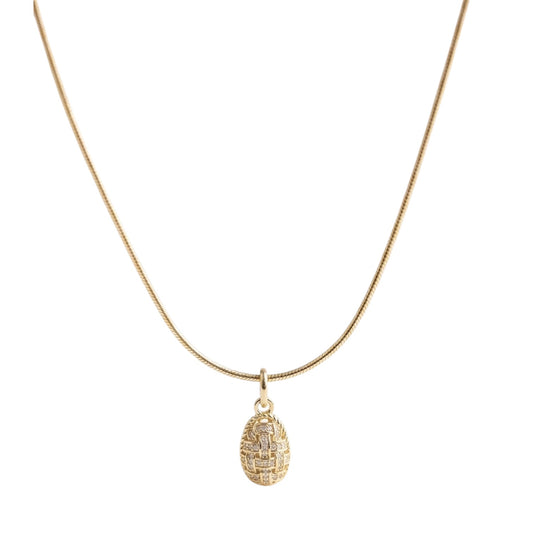 Collar Ostra pequeño Bañado en oro 18k
