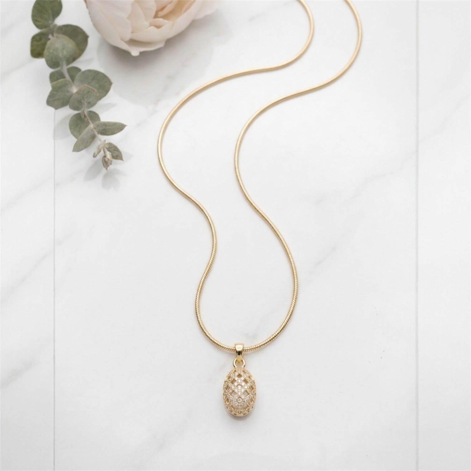 Collar Ostra pequeño Bañado en oro 18k, joyería Mare Rosato