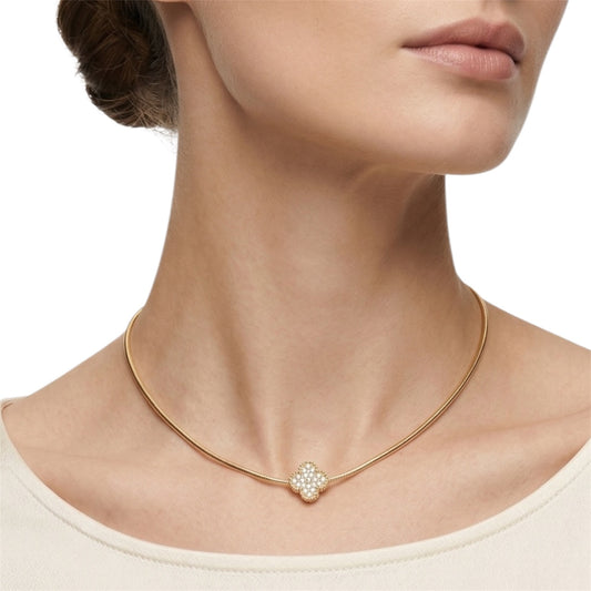 Collar Trébol Bañado en oro 18k