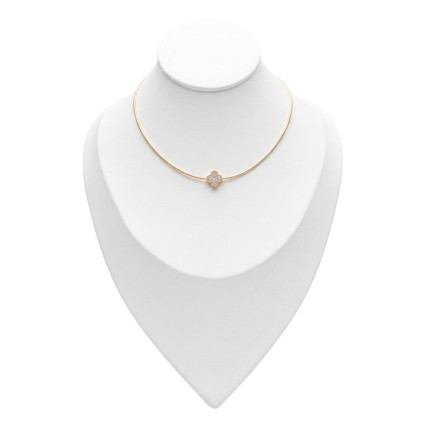 Collar Trébol Bañado en oro 18k, joyería Mare Rosato