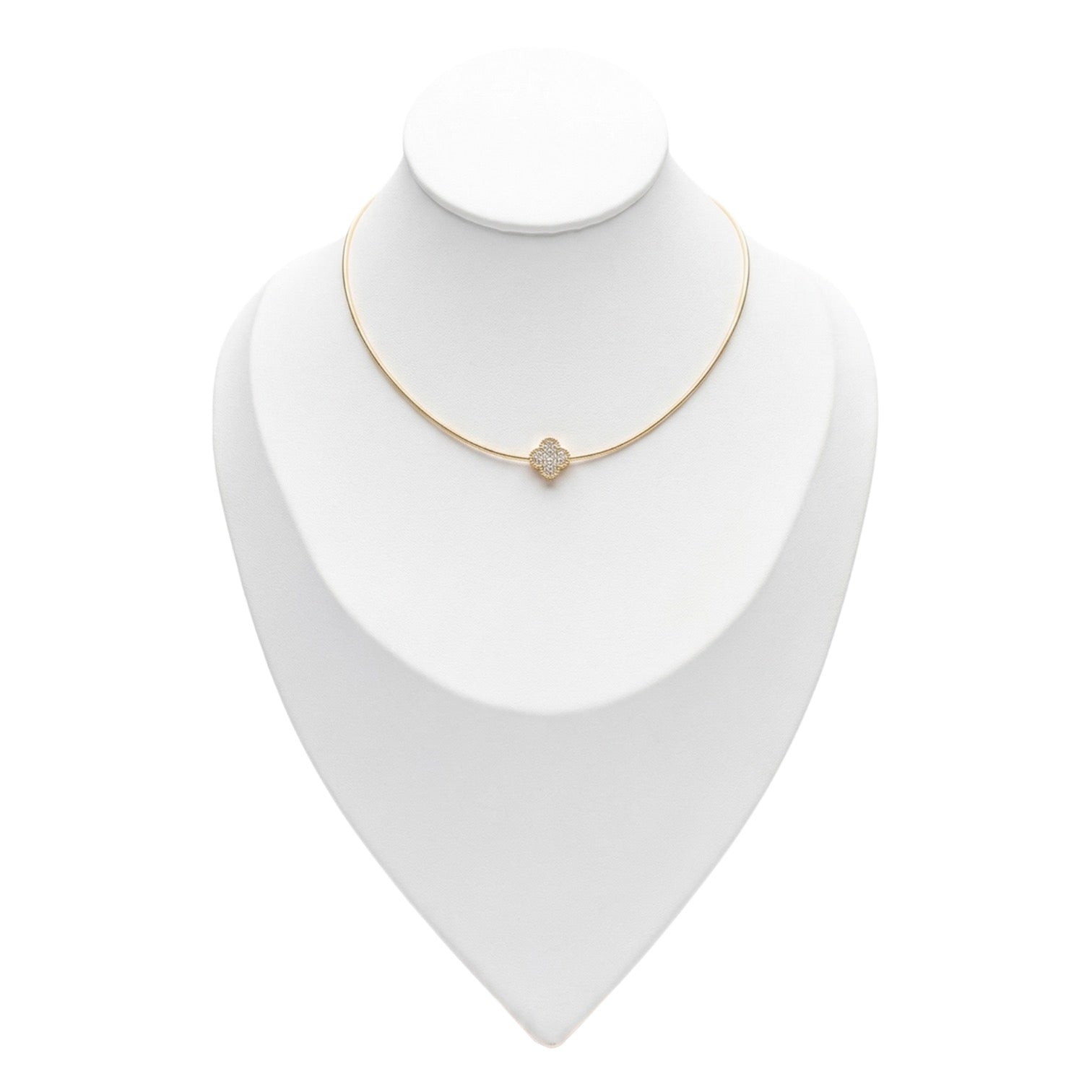 Collar Trébol Bañado en oro 18k, joyería Mare Rosato