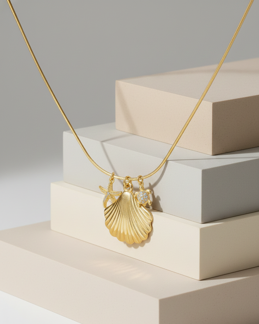 Collar Bañado en Oro 18K - Ostra