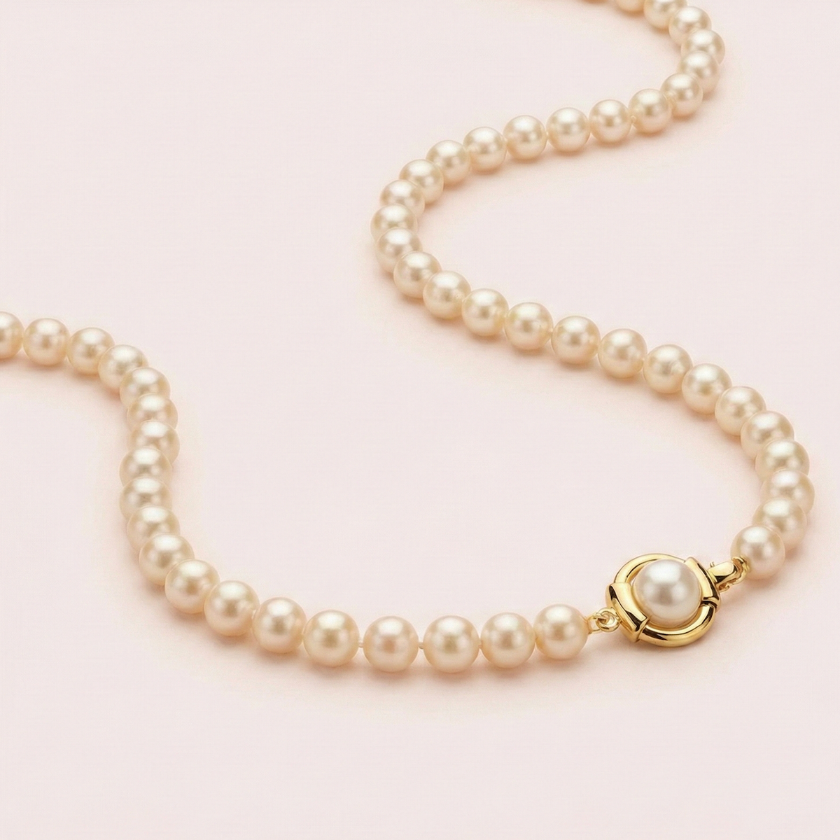 Collar Clásico Perlas 8mm 50cm de Mallorca | Enchapado en oro 18K | Empaque Premium