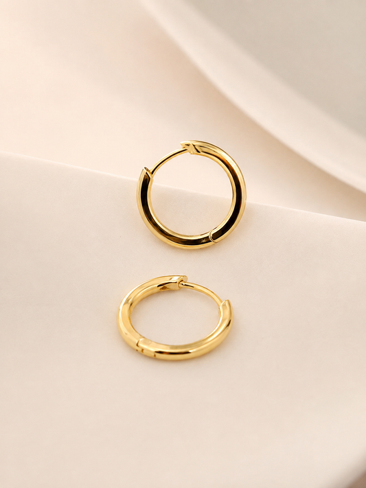Argollas Bañadas en oro 18K - Regalo