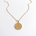 Collar Padre Nuestro | Medalla Baño de Oro 18K con Oración Grabada y Micro Circones Blancos, Cadena Ajustable 45 cm