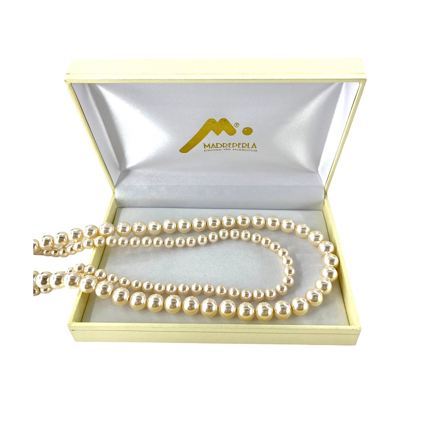 Set de Collar de Perlas Doble mas Aros pegados N°8