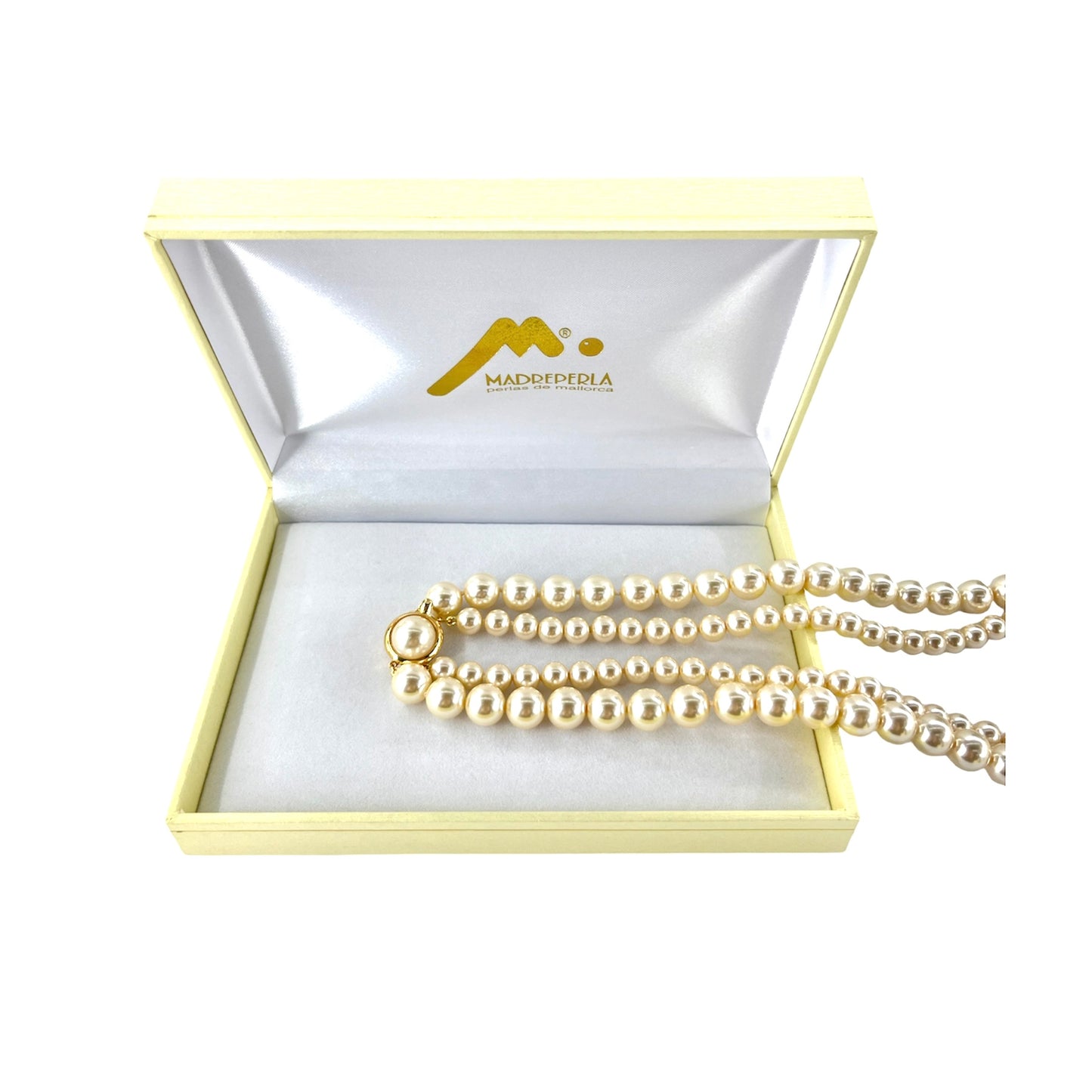 Set de Collar de Perlas Doble mas Pulsera 19 cm