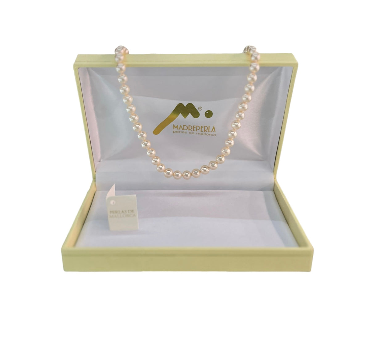 Set de 3 Collar de Perlas (6MM), Aros Pegados y Pulsera de Perlas, joyería Mare Rosato