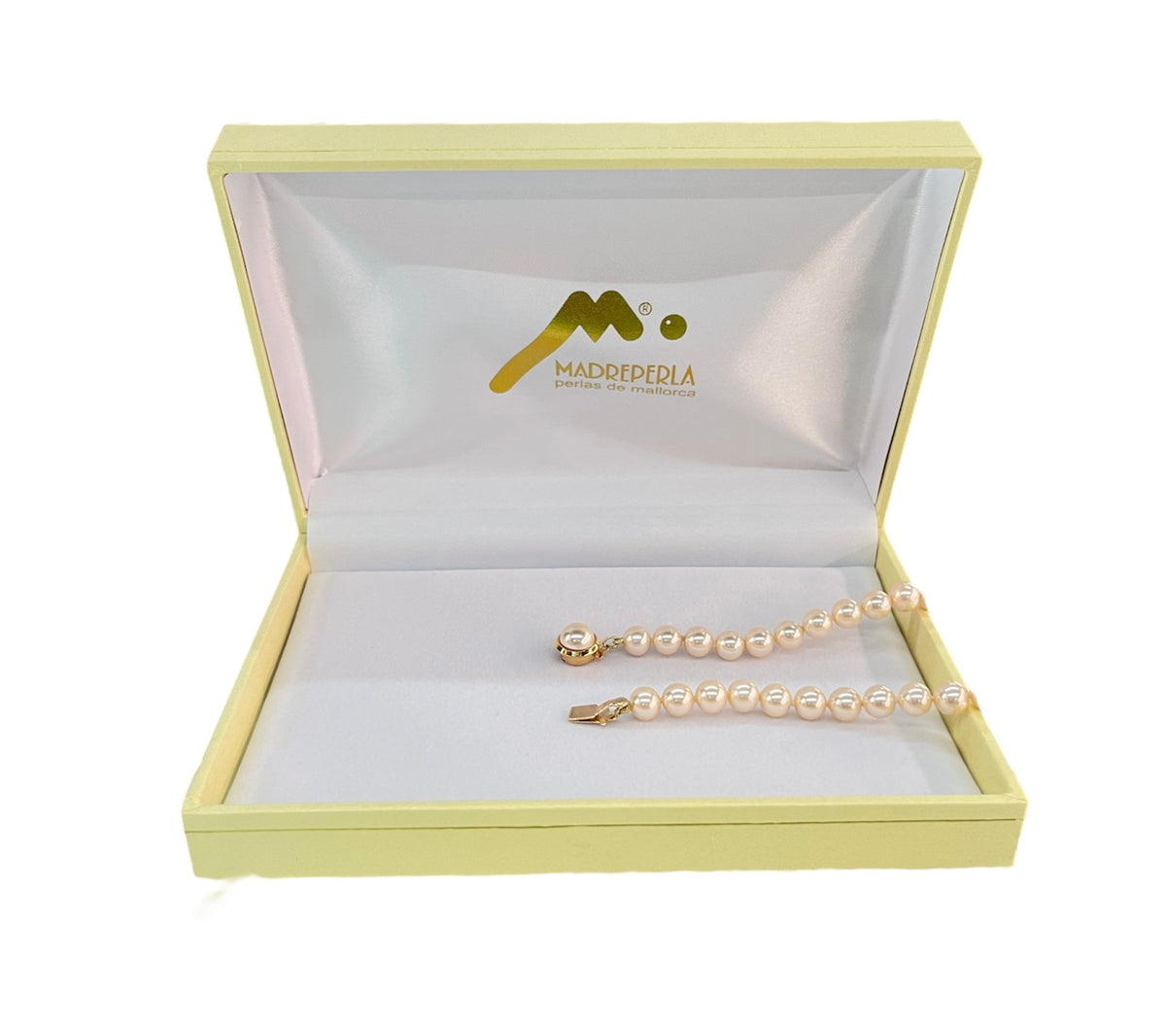 Set de 3 Collar de Perlas (6MM), Aros Pegados y Pulsera de Perlas, joyería Mare Rosato
