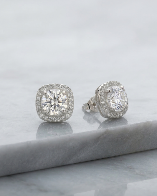 Destellos de Elegancia-  Aros de Plata con microcircones