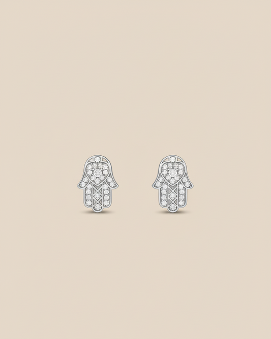 Aros Plata 925 Mano de Fatima