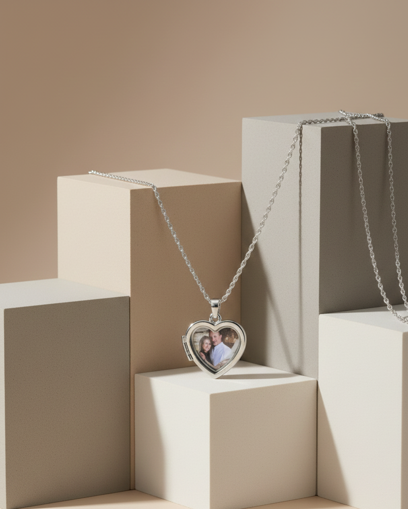 Relicario Corazón con Microcircones – Elegancia que Guarda Recuerdos