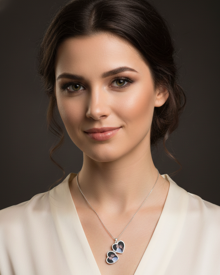 Relicario Corazón con Microcircones – Elegancia que Guarda Recuerdos