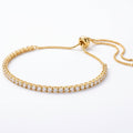 Pulsera baño de oro 18K con micro circones blancos Mare Rosato
