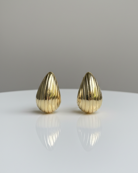 Aros Gota -  Bañado en Oro 18K